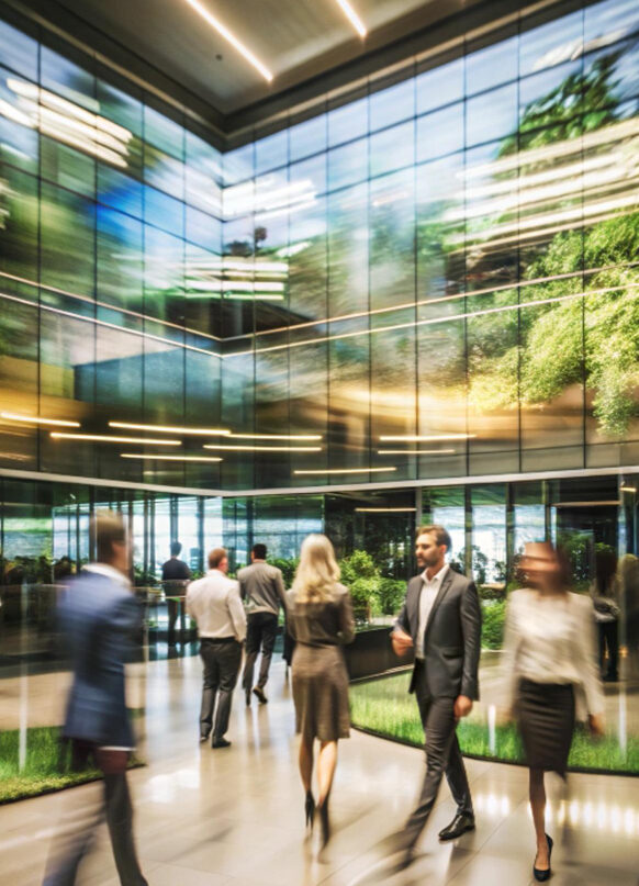 Business-professionals-networking-in-modern-office-lobby-e1755051784589.jpg